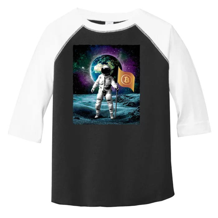 Retro Bitcoin Astronaut Toddler Fine Jersey T-Shirt