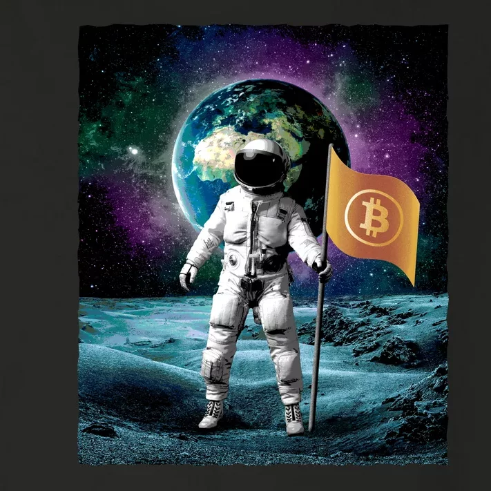 Retro Bitcoin Astronaut Toddler Long Sleeve Shirt