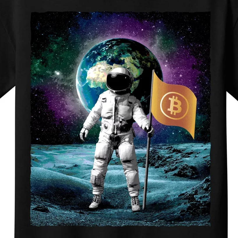 Retro Bitcoin Astronaut Kids T-Shirt