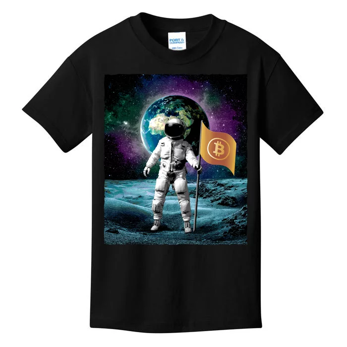 Retro Bitcoin Astronaut Kids T-Shirt