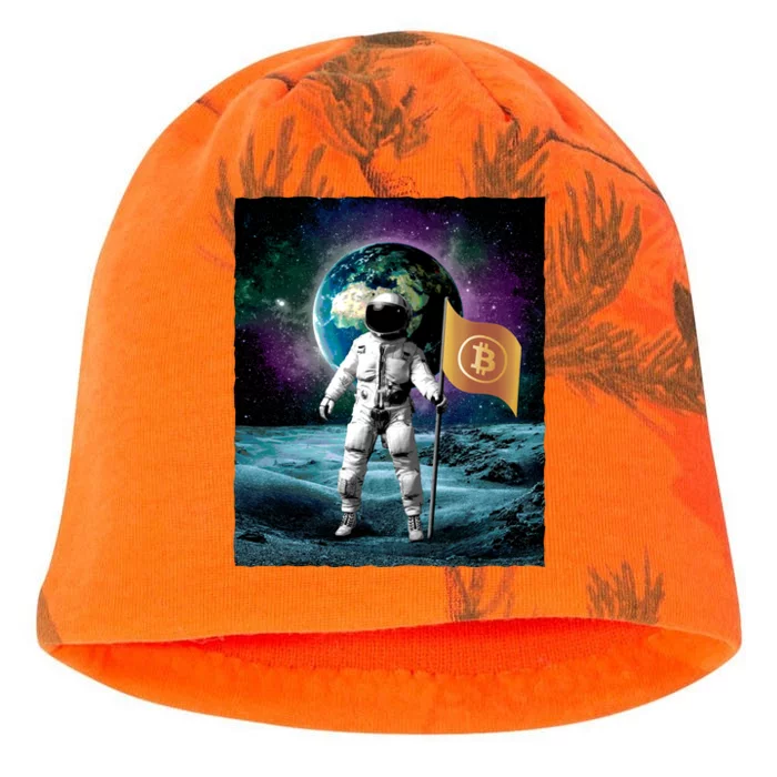 Retro Bitcoin Astronaut Kati - Camo Knit Beanie