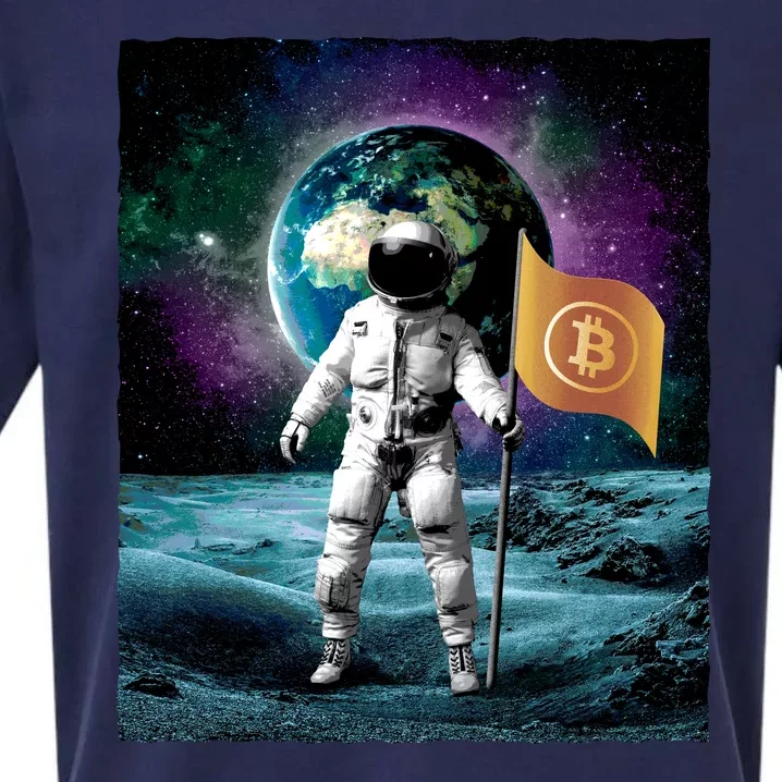 Retro Bitcoin Astronaut Sueded Cloud Jersey T-Shirt