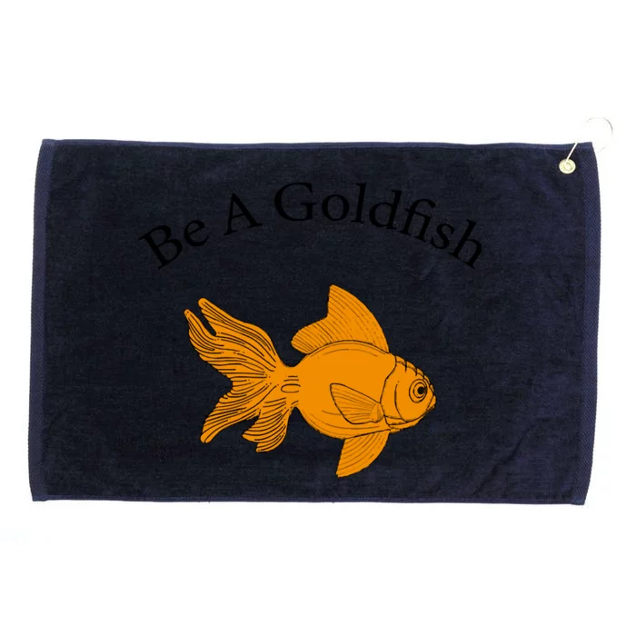 Retro Be A Goldfish Grommeted Golf Towel