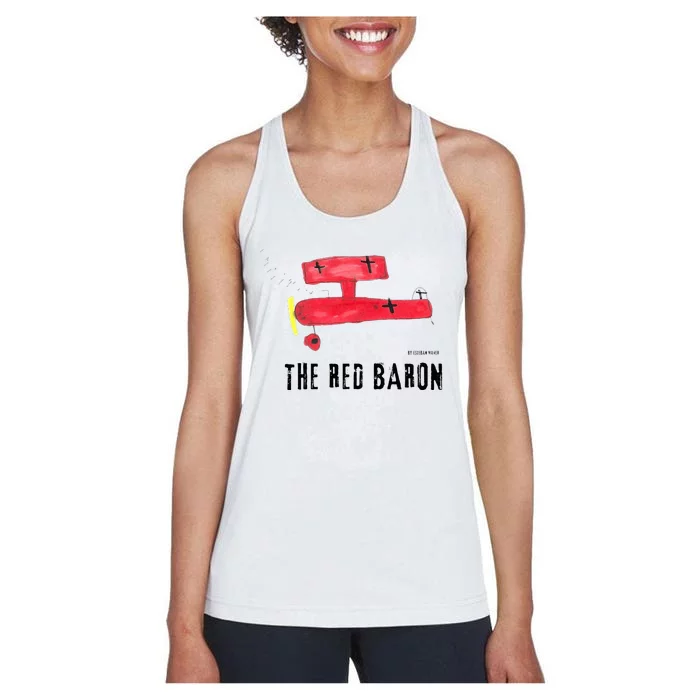 Red Baron Aviation Aircraft Airplane Women's Racerback Tank