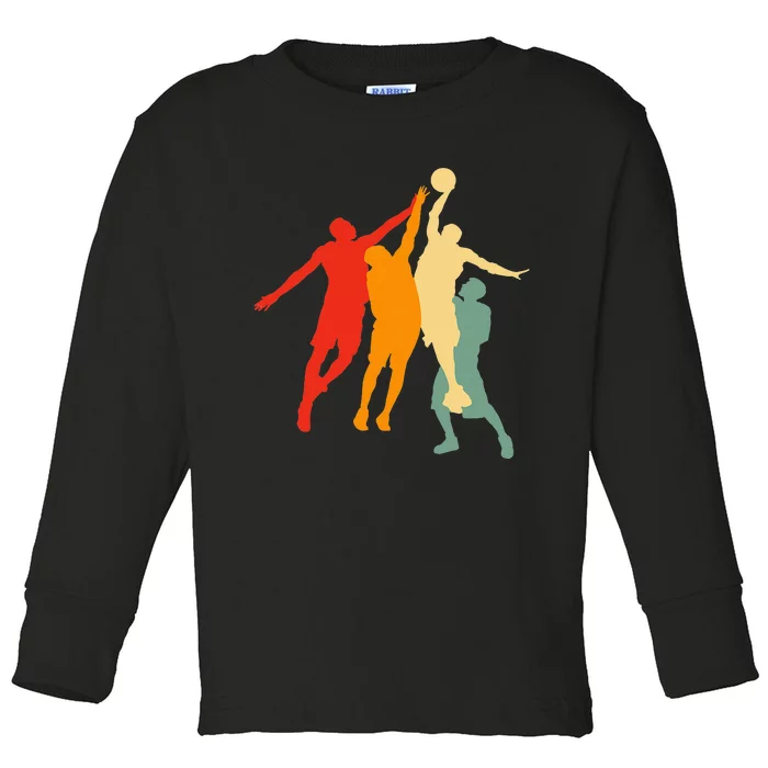 Retro Basketball Apparel Basketball Toddler Long Sleeve Shirt