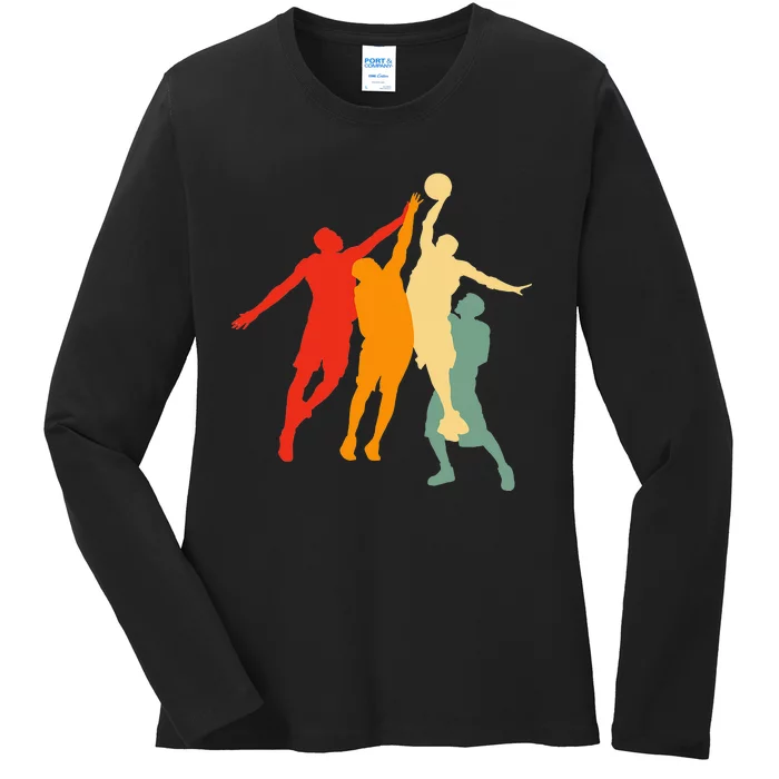 Retro Basketball Apparel Basketball team sports Ladies Long Sleeve Shirt