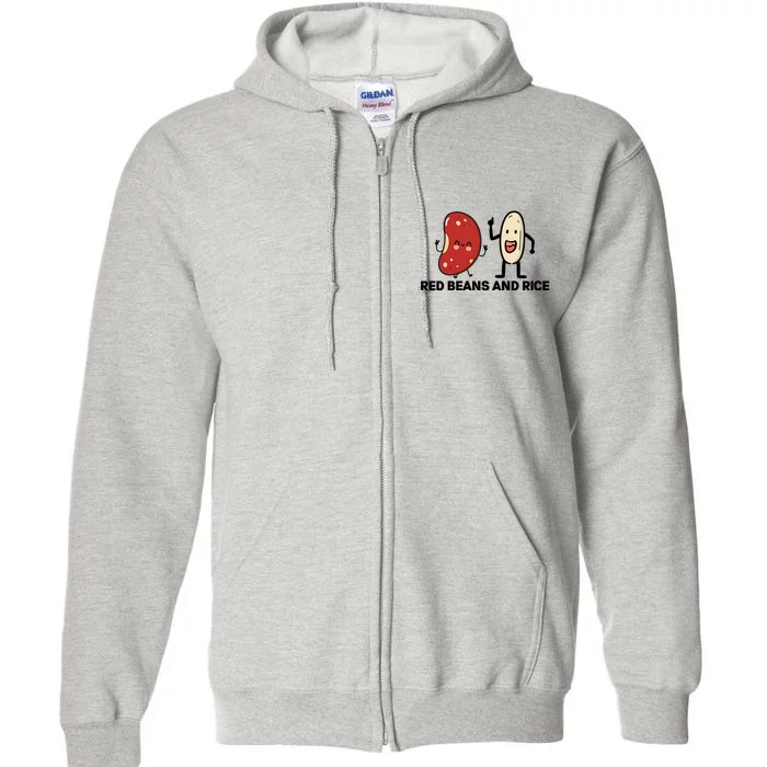 Red Beans And Rice Funny Food Full Zip Hoodie