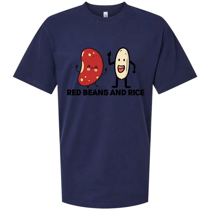 Red Beans And Rice Funny Food Sueded Cloud Jersey T-Shirt