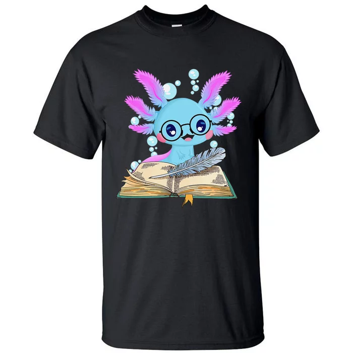 Read Book Axolotl Funny Reading Books Lizard Tall T-Shirt