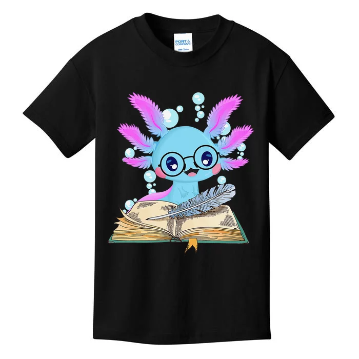 Read Book Axolotl Funny Reading Books Lizard Kids T-Shirt