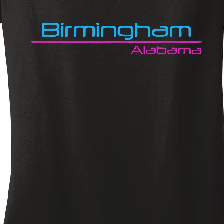 Retro Birmingham Alabama Women's V-Neck T-Shirt