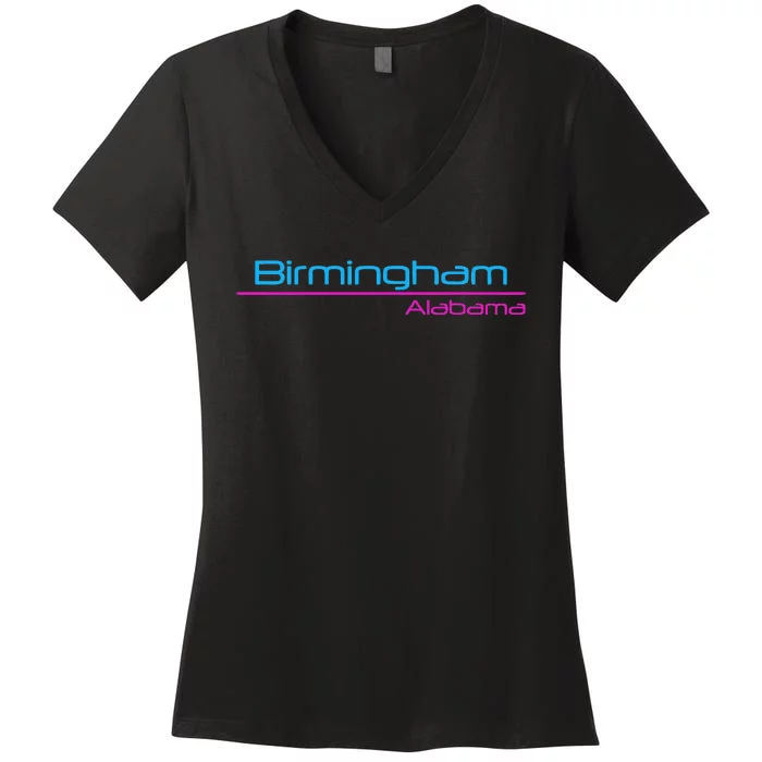 Retro Birmingham Alabama Women's V-Neck T-Shirt