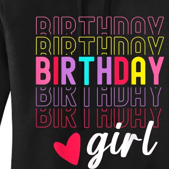 Retro Birthday Awesome Cute Birthday Party Women's Pullover Hoodie