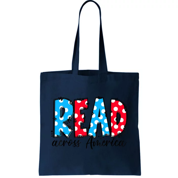 Read Books Across America Funny Bookworm Reader Book Lover Tote Bag