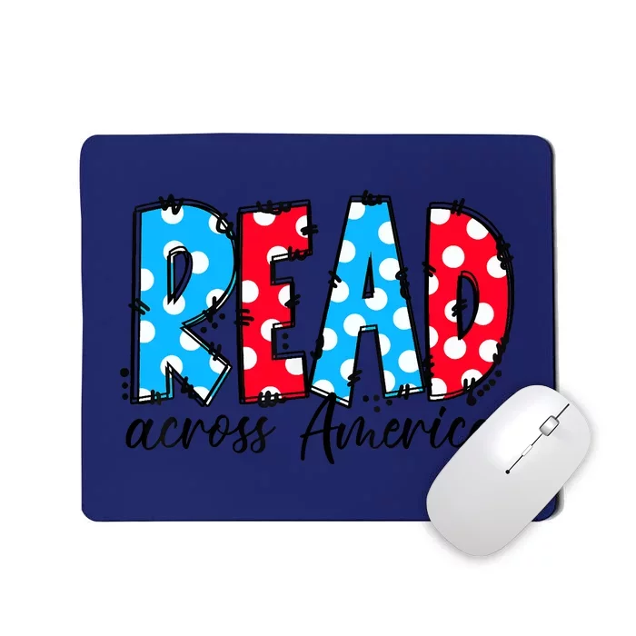 Read Books Across America Funny Bookworm Reader Book Lover Mousepad