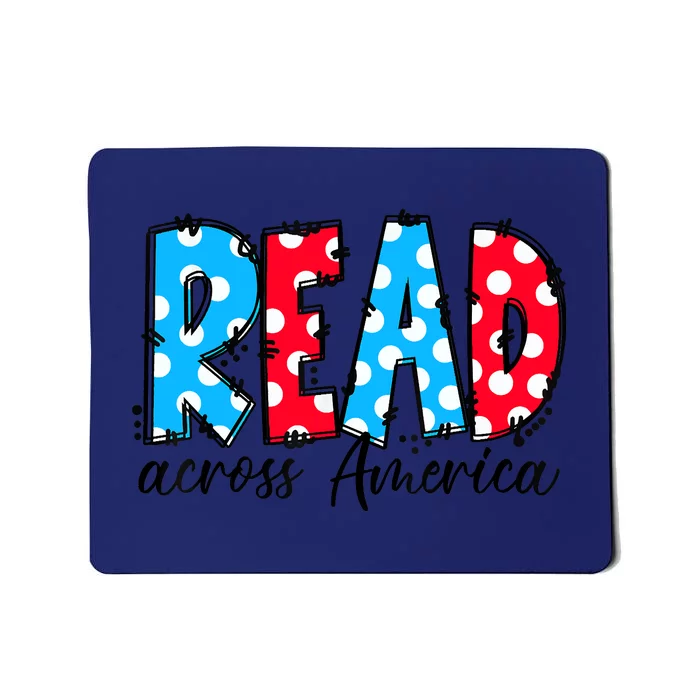 Read Books Across America Funny Bookworm Reader Book Lover Mousepad