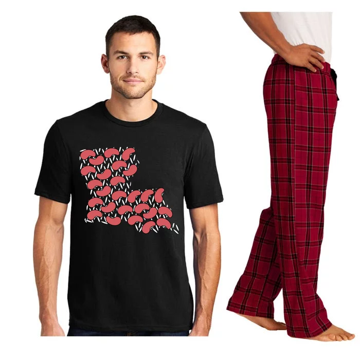 Red Beans And Rice State Map Louisiana Pajama Set