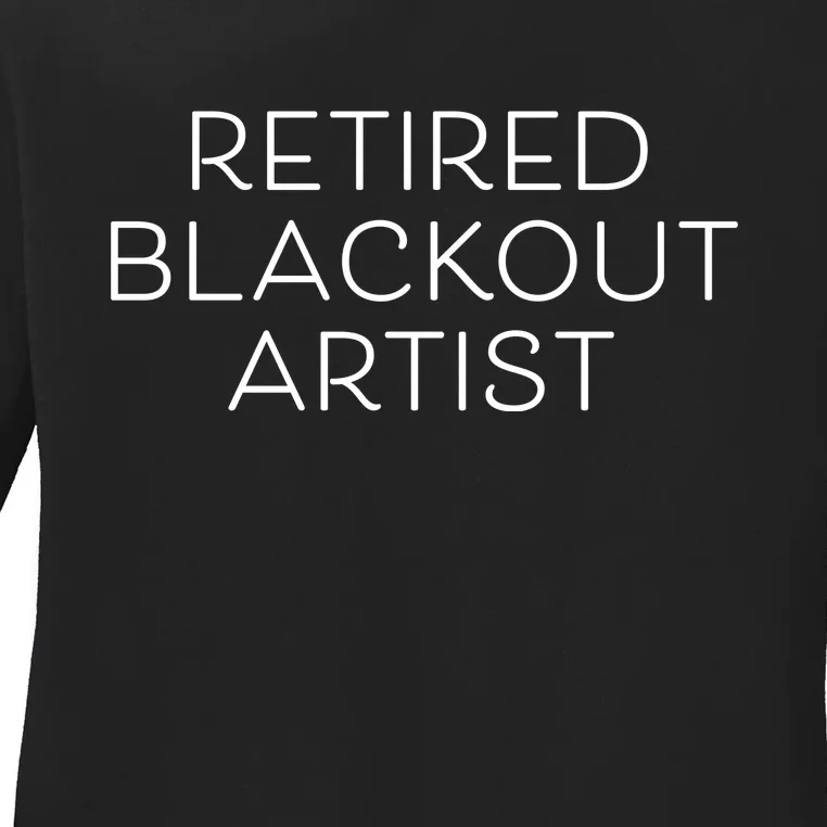 Retired Blackout Artist Ladies Long Sleeve Shirt