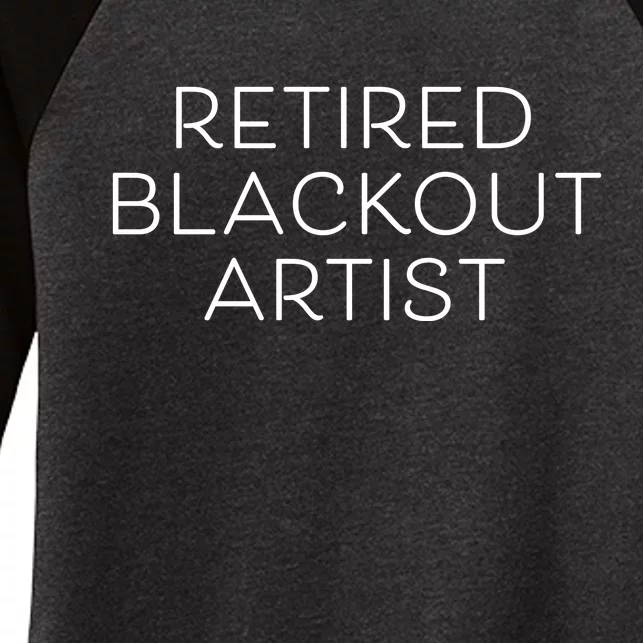 Retired Blackout Artist Women's Tri-Blend 3/4-Sleeve Raglan Shirt