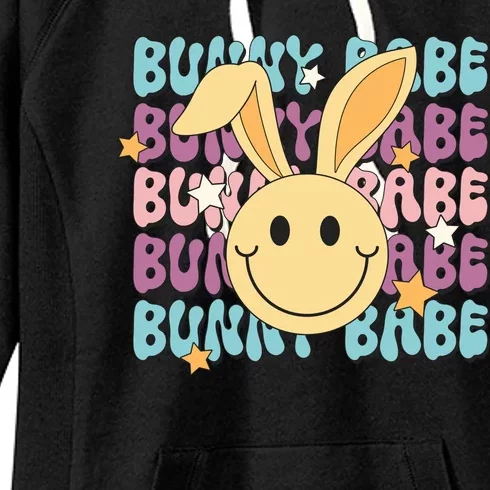 Retro Bunny Babe Cute Bunny Women's Fleece Hoodie