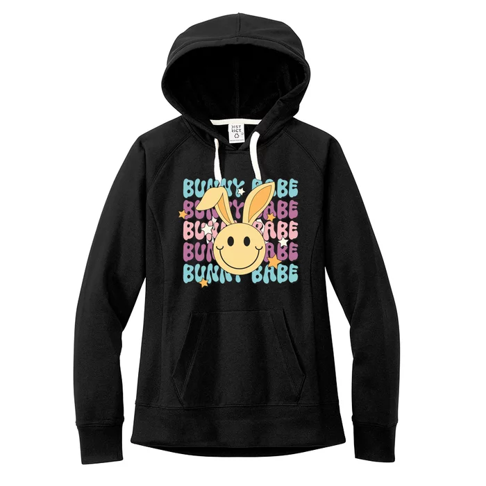 Retro Bunny Babe Cute Bunny Women's Fleece Hoodie