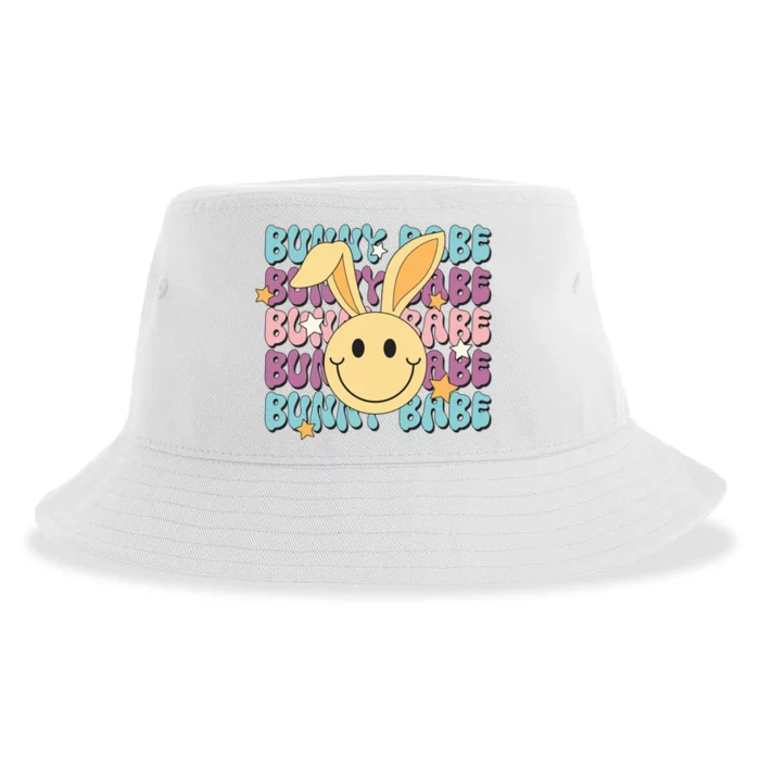 Retro Bunny Babe Cute Bunny Sustainable Bucket Hat