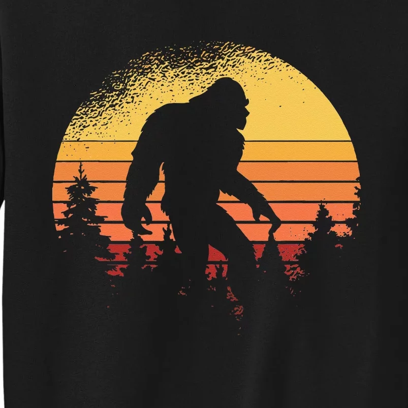 Retro Bigfoot Believer Silhouette Sasquatch Hide And Seek Sweatshirt