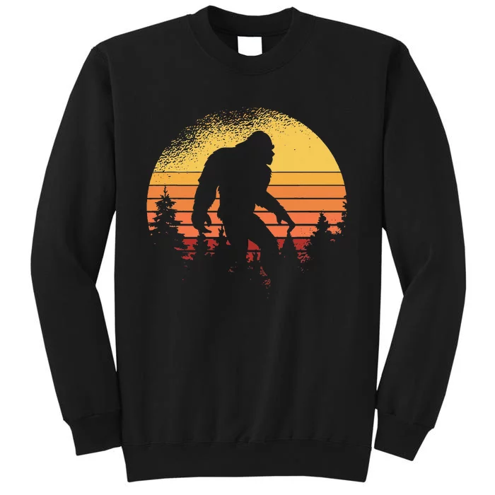 Retro Bigfoot Believer Silhouette Sasquatch Hide And Seek Sweatshirt