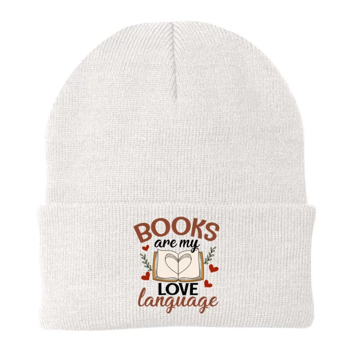 Reading Books Books Are My Love Language Gift Cute Reading Knit Cap Winter Beanie