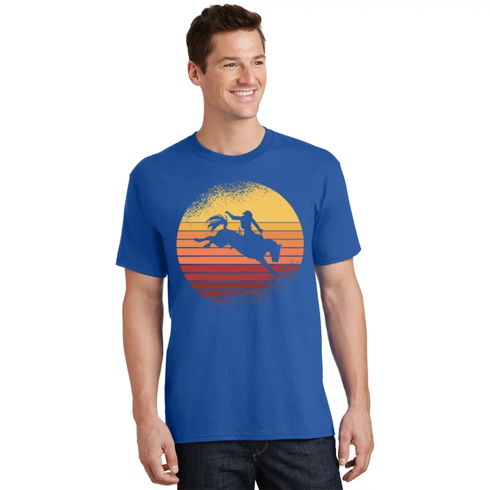 Rodeo Bucking Bronco Horse Retro Style I Cow I Rodeo Gift T-Shirt