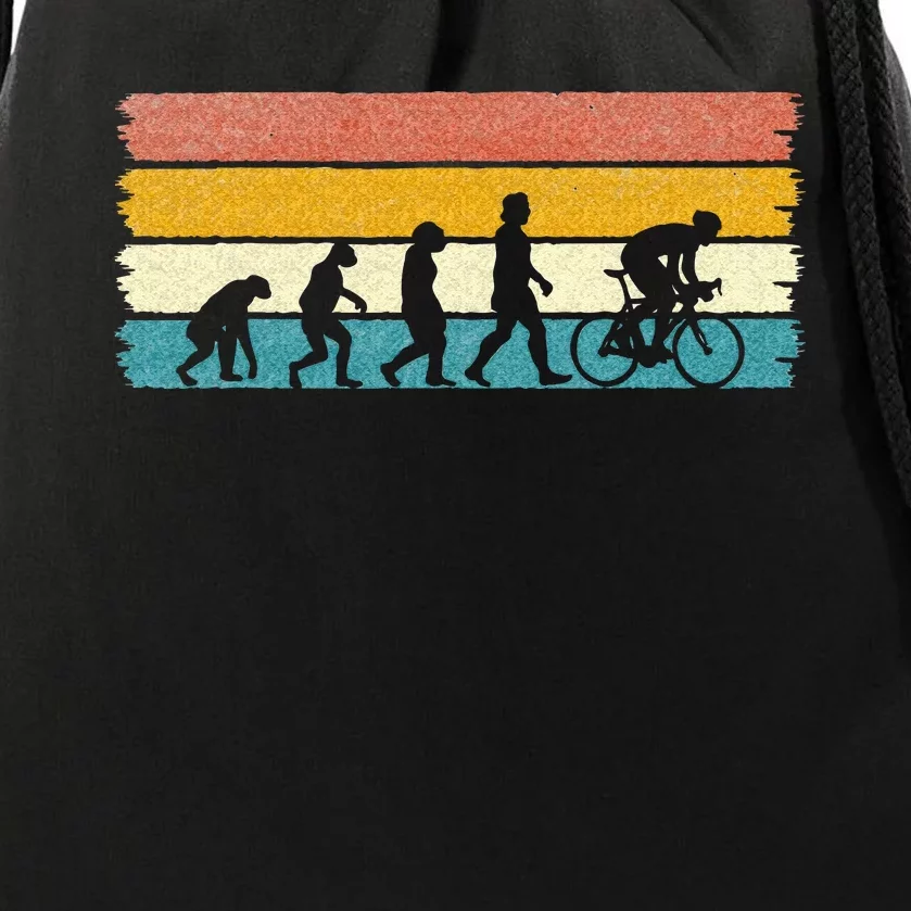 Road Bike Bicycle Rider Retro Racing Bike Evolution Drawstring Bag