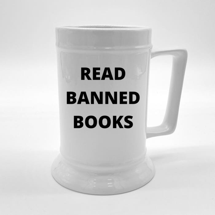 Read Banned Books Librarian Social Justice English Teacher Gift Front & Back Beer Stein