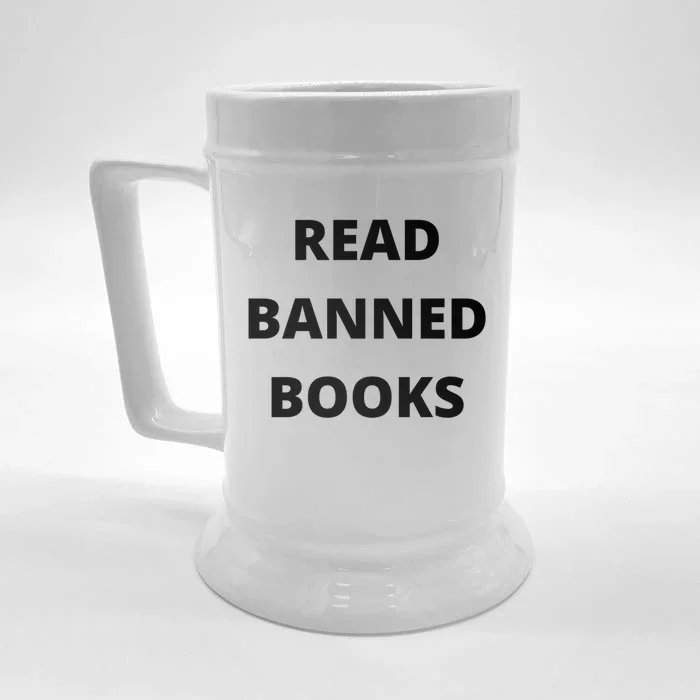 Read Banned Books Librarian Social Justice English Teacher Gift Front & Back Beer Stein