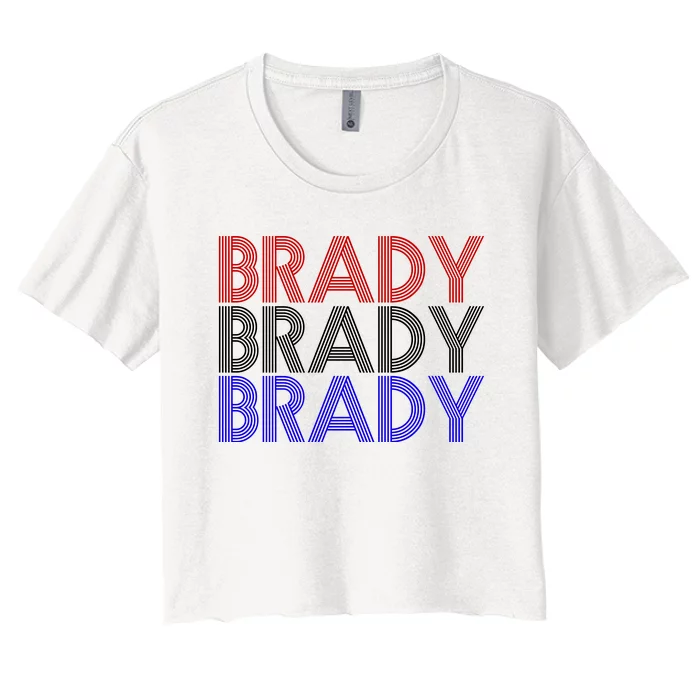 Retro Brady Brady Brady Women's Crop Top Tee