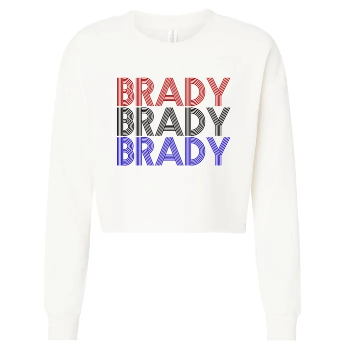 Retro Brady Brady Brady Cropped Pullover Crew