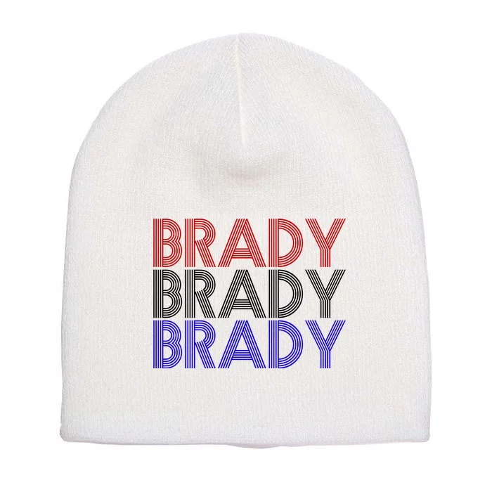 Retro Brady Brady Brady Short Acrylic Beanie