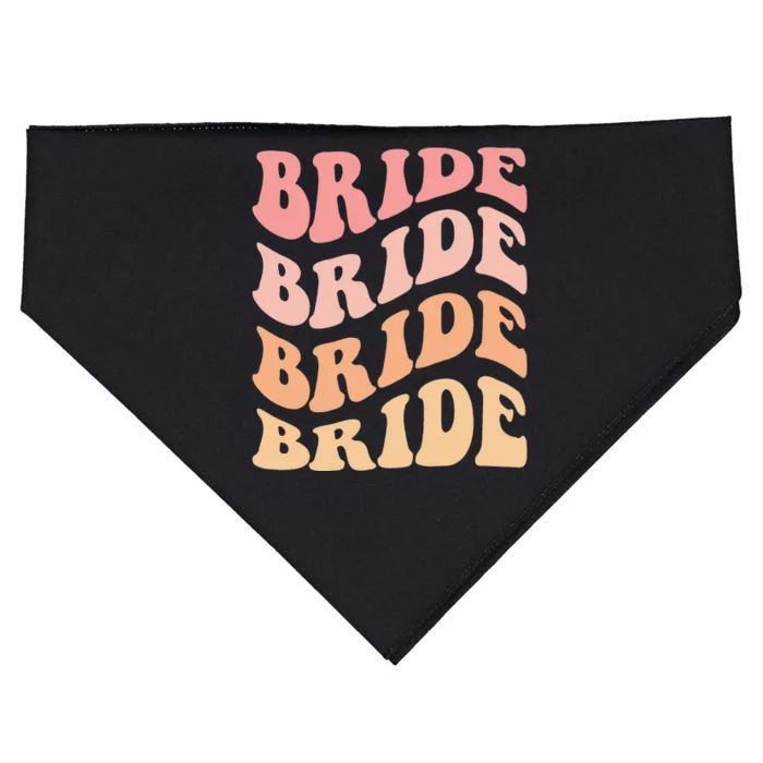 Retro Batch Bachelorette Party Outfit Bride Funny USA-Made Doggie Bandana