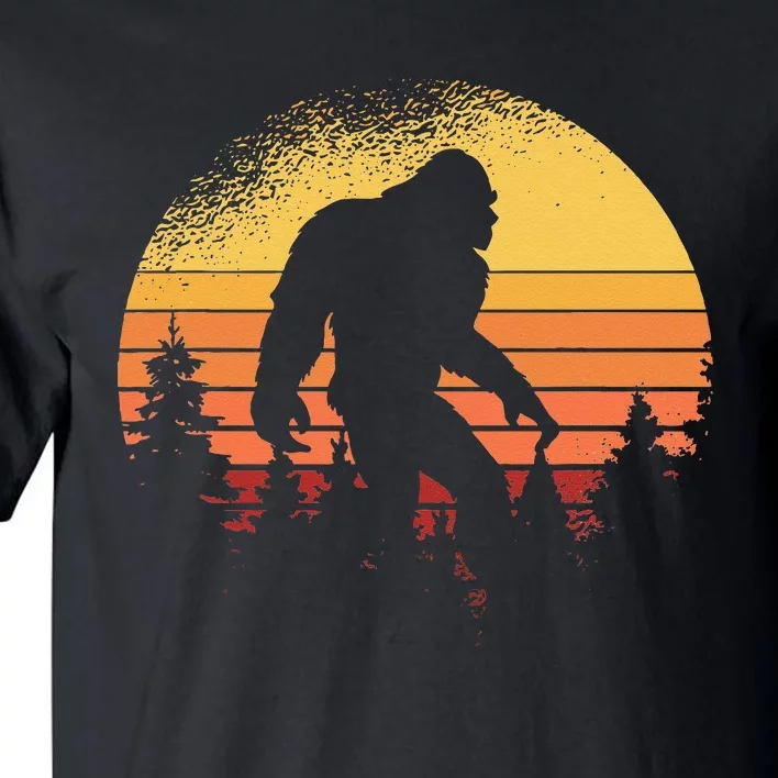 Retro Bigfoot Believer Silhouette Sasquatch Hide And Seek Tall T-Shirt