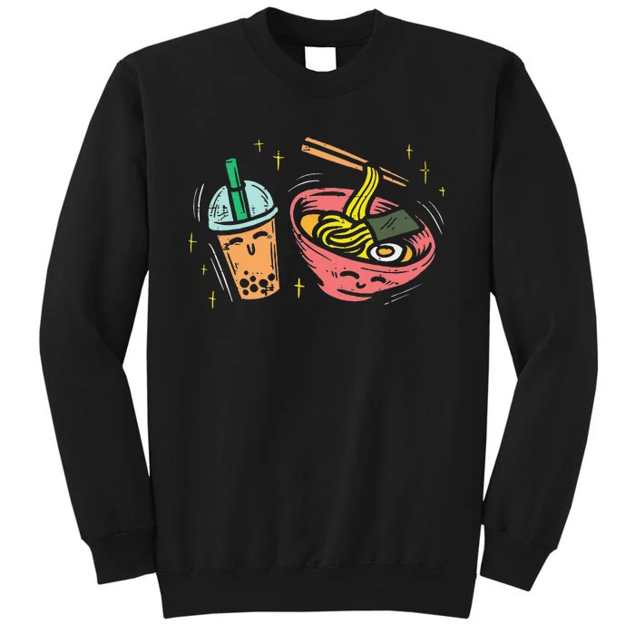 Ra Bubble Boba Milk Tea Japanese Noodle Food Lover Foodie Tall Sweatshirt