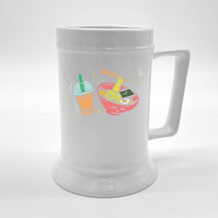 Ra Bubble Boba Milk Tea Japanese Noodle Food Lover Foodie Front & Back Beer Stein