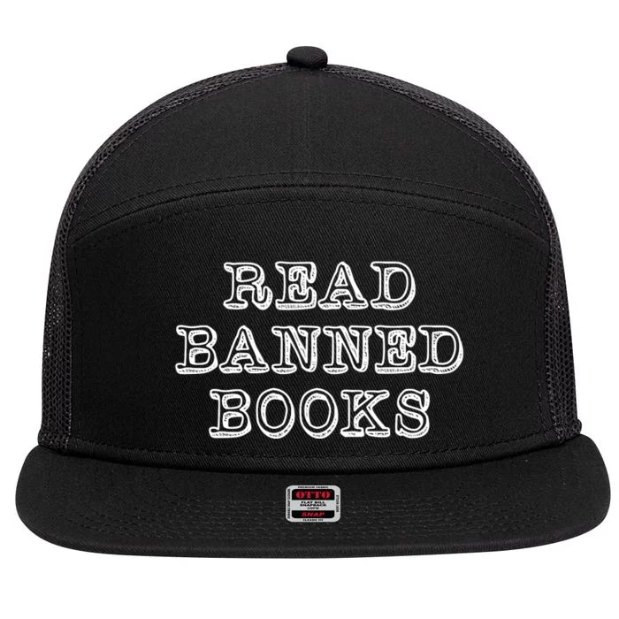 Read Banned Books 7 Panel Mesh Trucker Snapback Hat