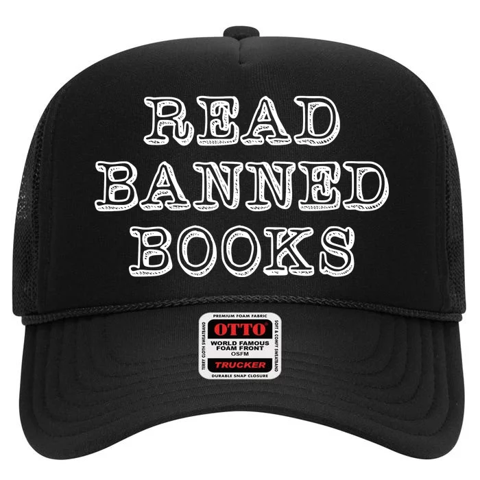 Read Banned Books High Crown Mesh Trucker Hat