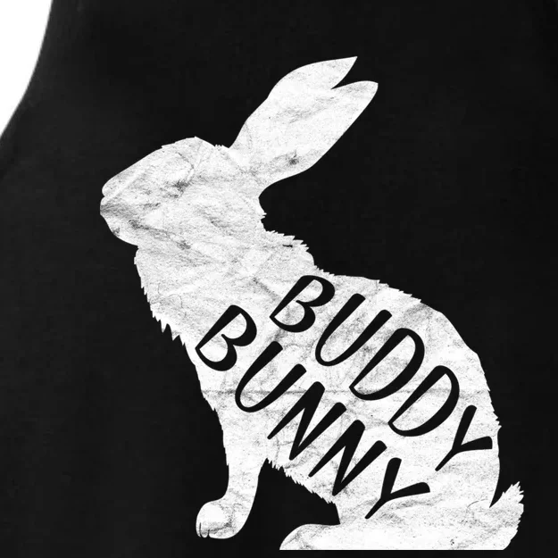 Retro Buddy Bunny Gift Dad Rabbit Matching Family Easter Gift Ladies Tri-Blend Wicking Tank