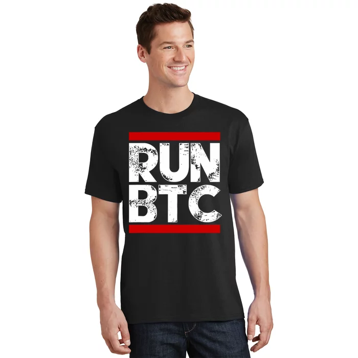 Run Btc Bitcoin Cryptocurrency T-Shirt