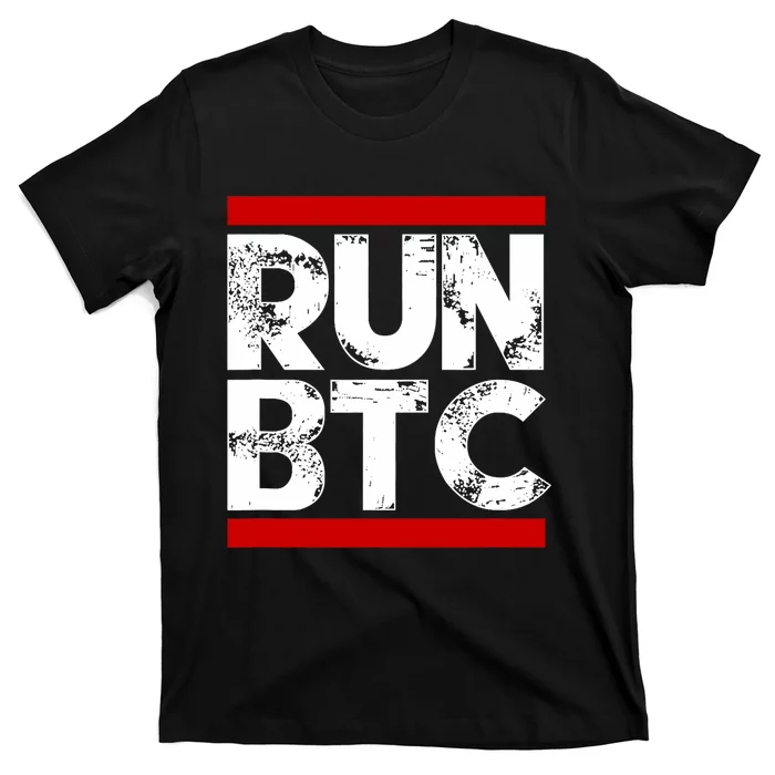 Run Btc Bitcoin Cryptocurrency T-Shirt