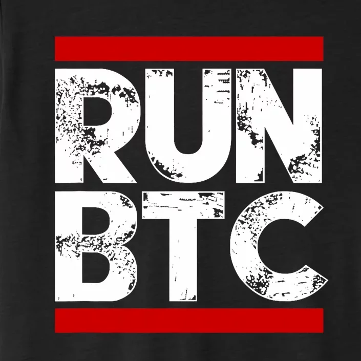 Run Btc Bitcoin Cryptocurrency ChromaSoft Performance T-Shirt