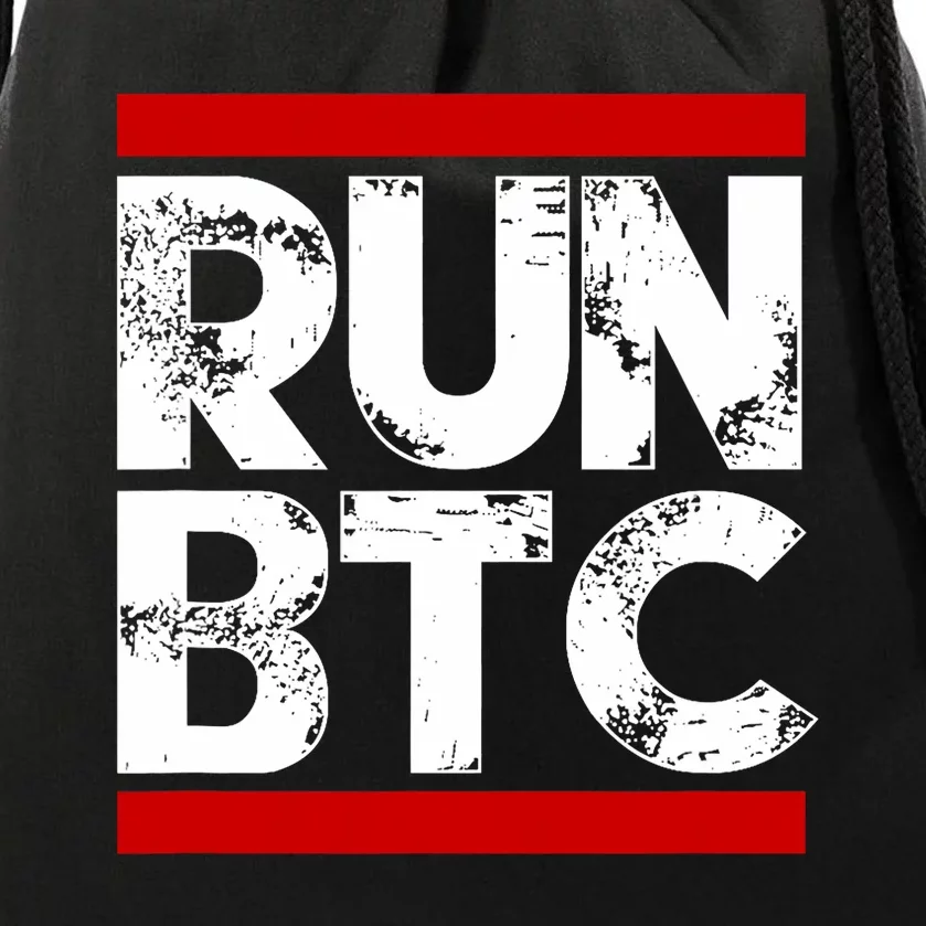 Run Btc Bitcoin Cryptocurrency Drawstring Bag