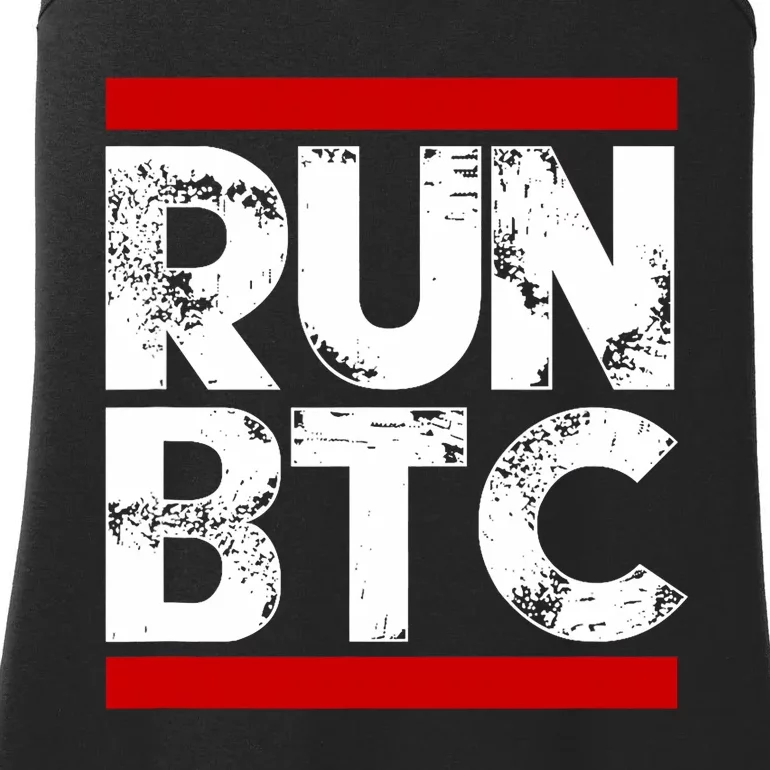 Run Btc Bitcoin Cryptocurrency Ladies Essential Tank