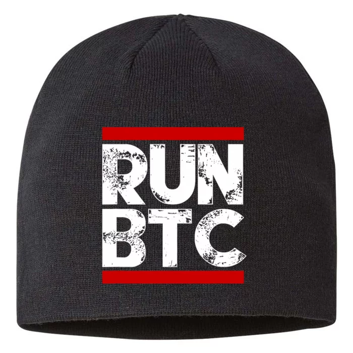 Run Btc Bitcoin Cryptocurrency 8 1/2in Sustainable Knit Beanie