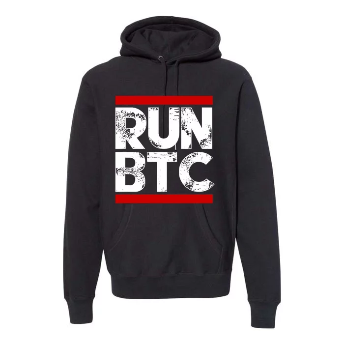 Run Btc Bitcoin Cryptocurrency Premium Hoodie